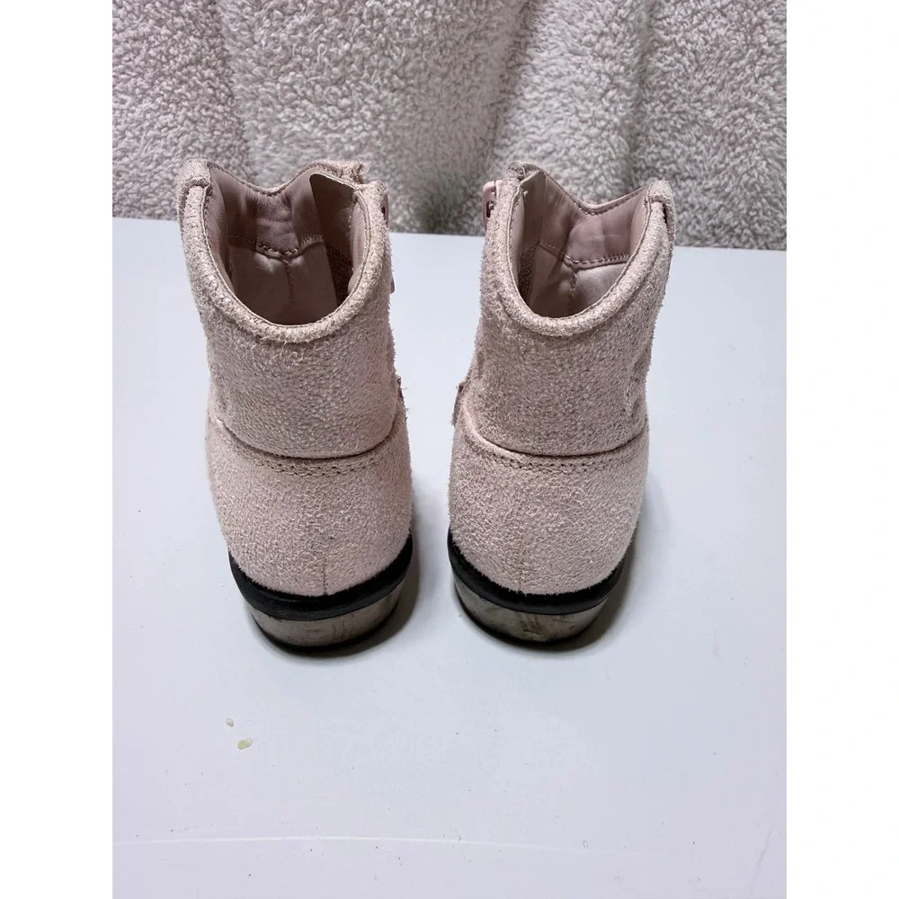 Cat & Jack Toddler Girls Pink Glitter Western Cowboy Boots Size 8 Ankle Booties